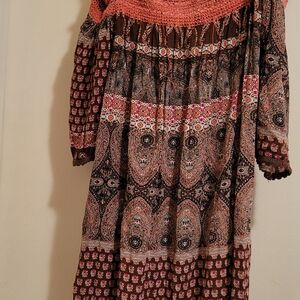 One World Bohemian Multicolor Dress Size L